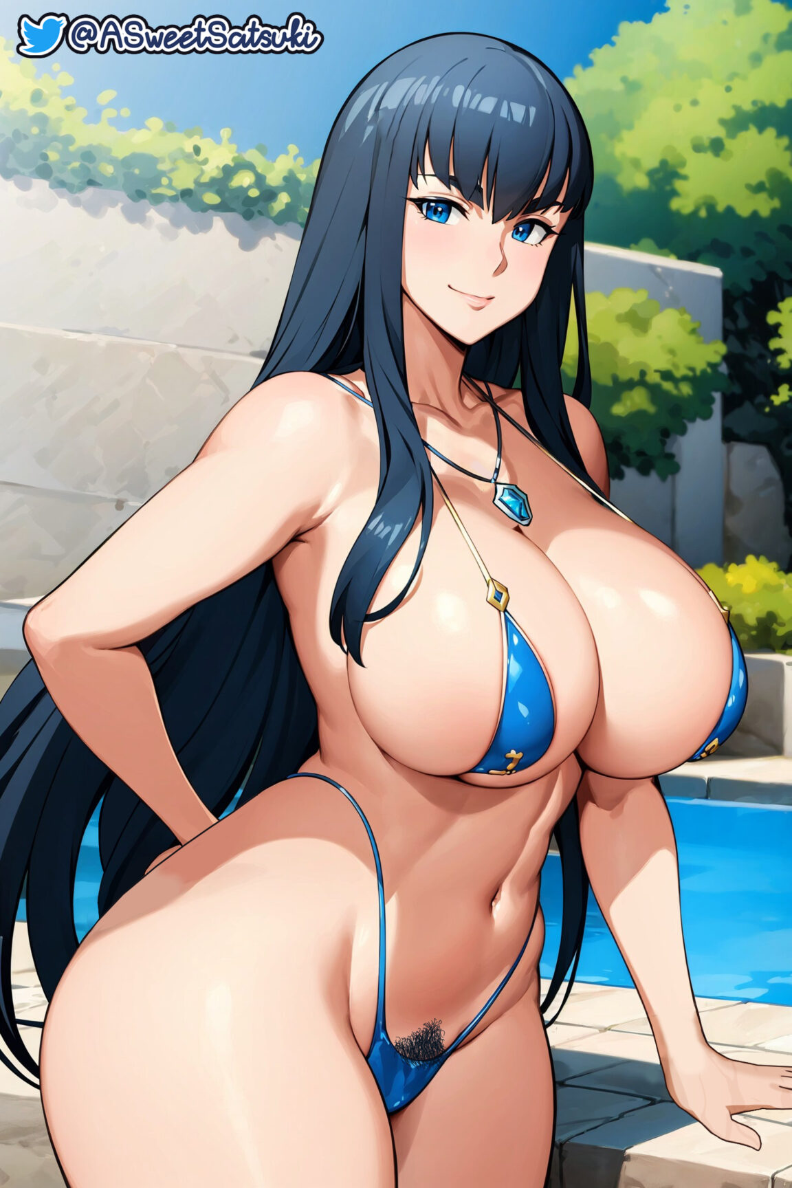 Satsuki Kiryuin In Micro Bikini Rule 34 AI Art