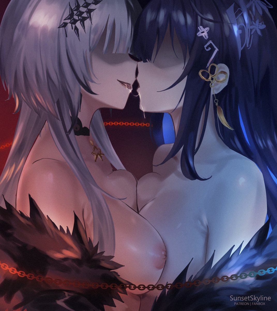 Nerissa Ravencroft And Shiori Novelle Boobs Pressed Rule Ai Art